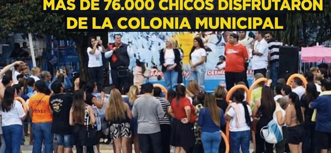 Mario Ishii en el cierre de la Colonia Municipal de José C. Paz 2026 ante una multitud