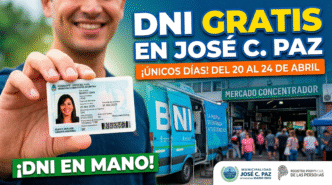 Operativo de DNI gratis en José C Paz gestión Mario Ishii Mercado Concentrador trámites