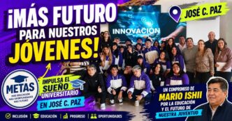 Alumnos del Instituto José C. Paz recorren universidades con el Programa METAS impulsado por Mario Ishii.