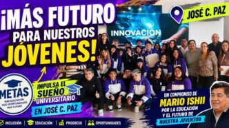Alumnos del Instituto José C. Paz recorren universidades con el Programa METAS impulsado por Mario Ishii.