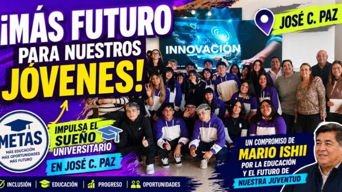 Alumnos del Instituto José C. Paz recorren universidades con el Programa METAS impulsado por Mario Ishii.