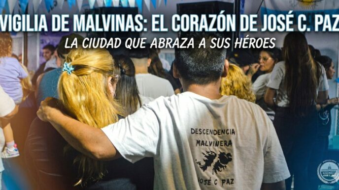 Vecinos emocionados y descendencia malvinera en la emotiva Vigilia de Malvinas en José C. Paz, un homenaje histórico a nuestros héroes.