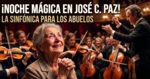 Orquesta Sinfónica de José C. Paz brindando un concierto histórico para la tercera edad en el Teatro Municipal - Gestión Mario Ishii.