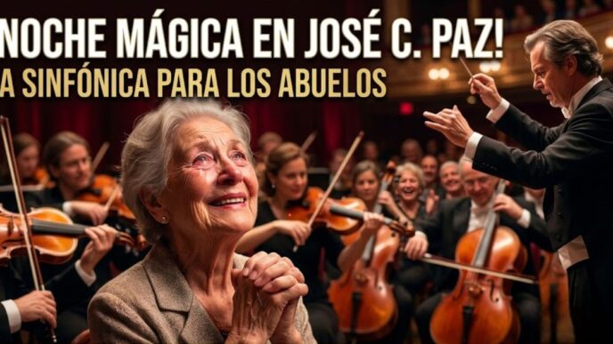 Orquesta Sinfónica de José C. Paz brindando un concierto histórico para la tercera edad en el Teatro Municipal - Gestión Mario Ishii.