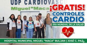 Jornada de salud en José C. Paz con controles cardiovasculares gratuitos en el Hospital Maca Bulján.