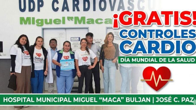 Jornada de salud en José C. Paz con controles cardiovasculares gratuitos en el Hospital Maca Bulján.
