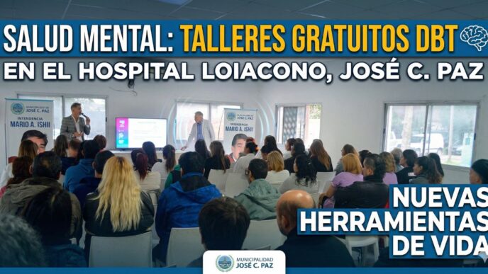 Taller gratuito de Salud Mental y habilidades DBT a sala llena en el Hospital Loiacono de José C. Paz.