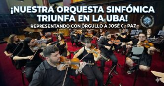 Orquesta Sinfónica Municipal de José C. Paz tocando en la Facultad de Derecho de la UBA.