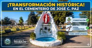 Obras de transformación histórica en el Cementerio de José C. Paz