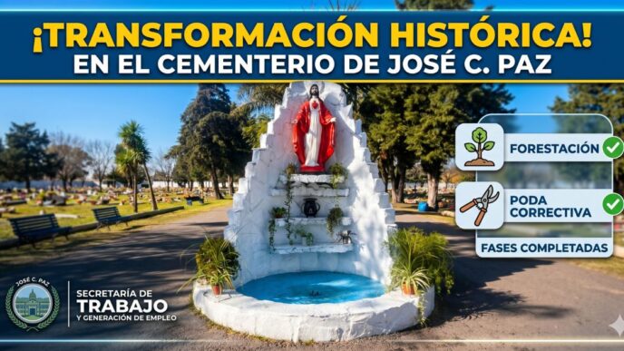 Obras de transformación histórica en el Cementerio de José C. Paz