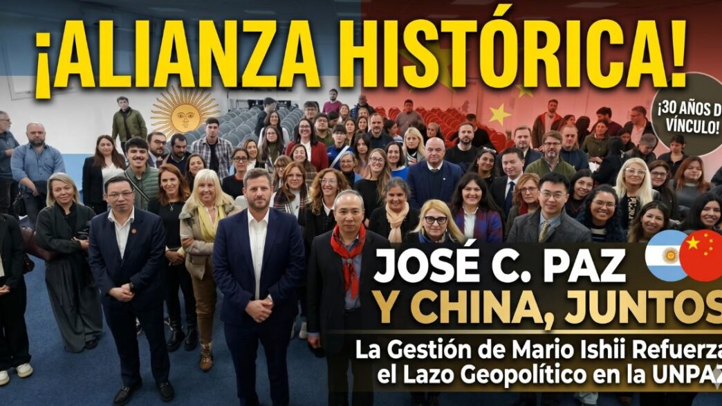 Multitudinaria apertura Semana de China en UNPAZ José C. Paz alianza gestión Mario Ishii