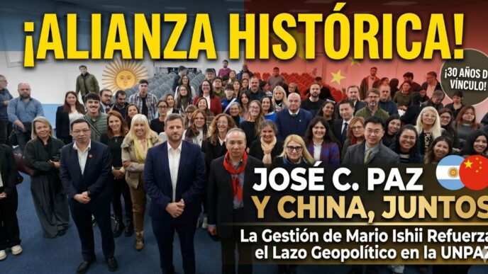 Multitudinaria apertura Semana de China en UNPAZ José C. Paz alianza gestión Mario Ishii