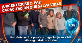 Capacitación de seguridad y prevención de daños en José C. Paz junto a la empresa TGS para proteger a los vecinos.