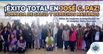 Multitudinaria y exitosa jornada Nacer en Red José C. Paz. Vecinas y familias en el Hospital Nelly Quiroga apoyando la salud pública y el parto respetado.