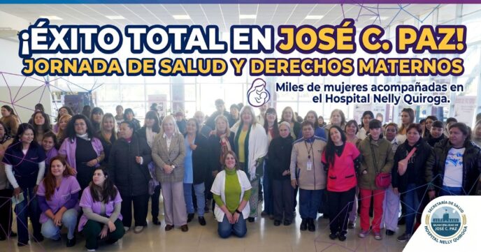 Multitudinaria y exitosa jornada Nacer en Red José C. Paz. Vecinas y familias en el Hospital Nelly Quiroga apoyando la salud pública y el parto respetado.
