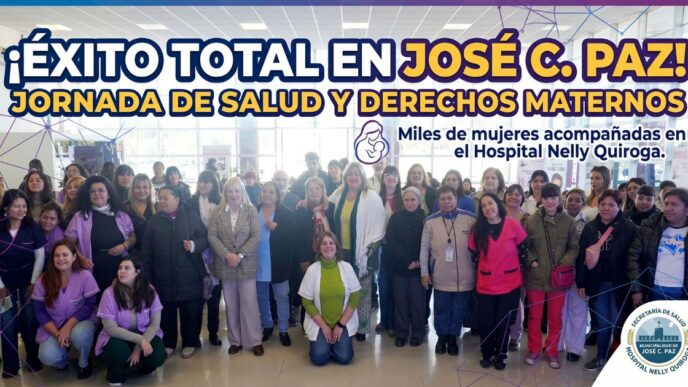 Multitudinaria y exitosa jornada Nacer en Red José C. Paz. Vecinas y familias en el Hospital Nelly Quiroga apoyando la salud pública y el parto respetado.