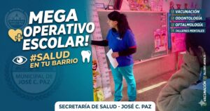 Operativo de salud escolar gratuito en José C. Paz - Secretaría de Salud Municipal
