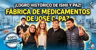 Mario Ishii y Victoria Tolosa Paz recorren la nueva fábrica de medicamentos de José C. Paz, una mega obra municipal que desafía el ajuste del gobierno.