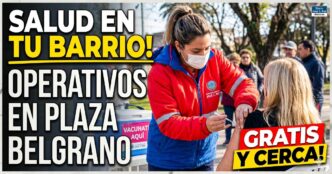 Operativo de salud gratuito en Plaza Manuel Belgrano de José C. Paz: atención médica, vacunación y trámites AUH.