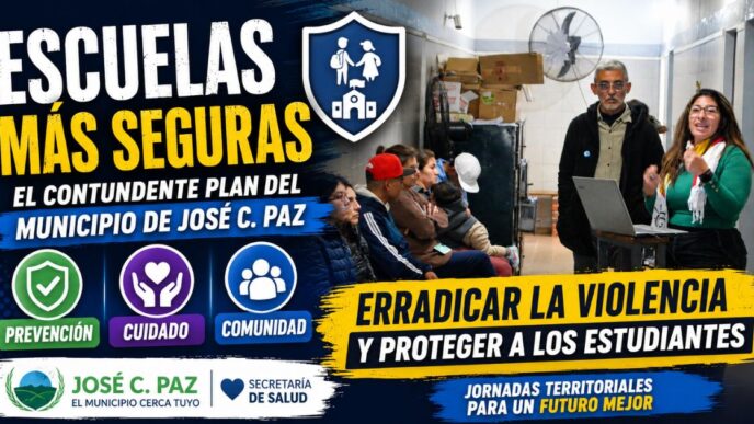 Fuerte plan del municipio de José C. Paz para erradicar la violencia escolar y proteger a los alumnos
