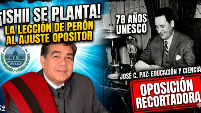 Mario Ishii, intendente de José C. Paz, defendiendo la educación y la cultura frente al feroz ajuste de la oposición.