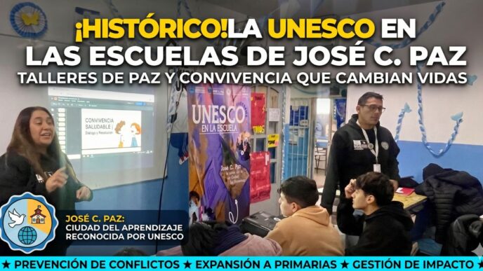 UNESCO José C. Paz histórico taller de convivencia y resolución de conflictos en escuelas