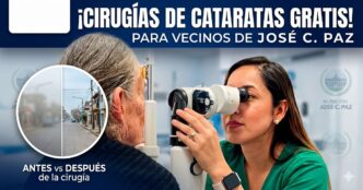Un vecino de José C. Paz recupera la vista tras una exitosa cirugía de cataratas gratuita en el Hospital Oftalmológico municipal.